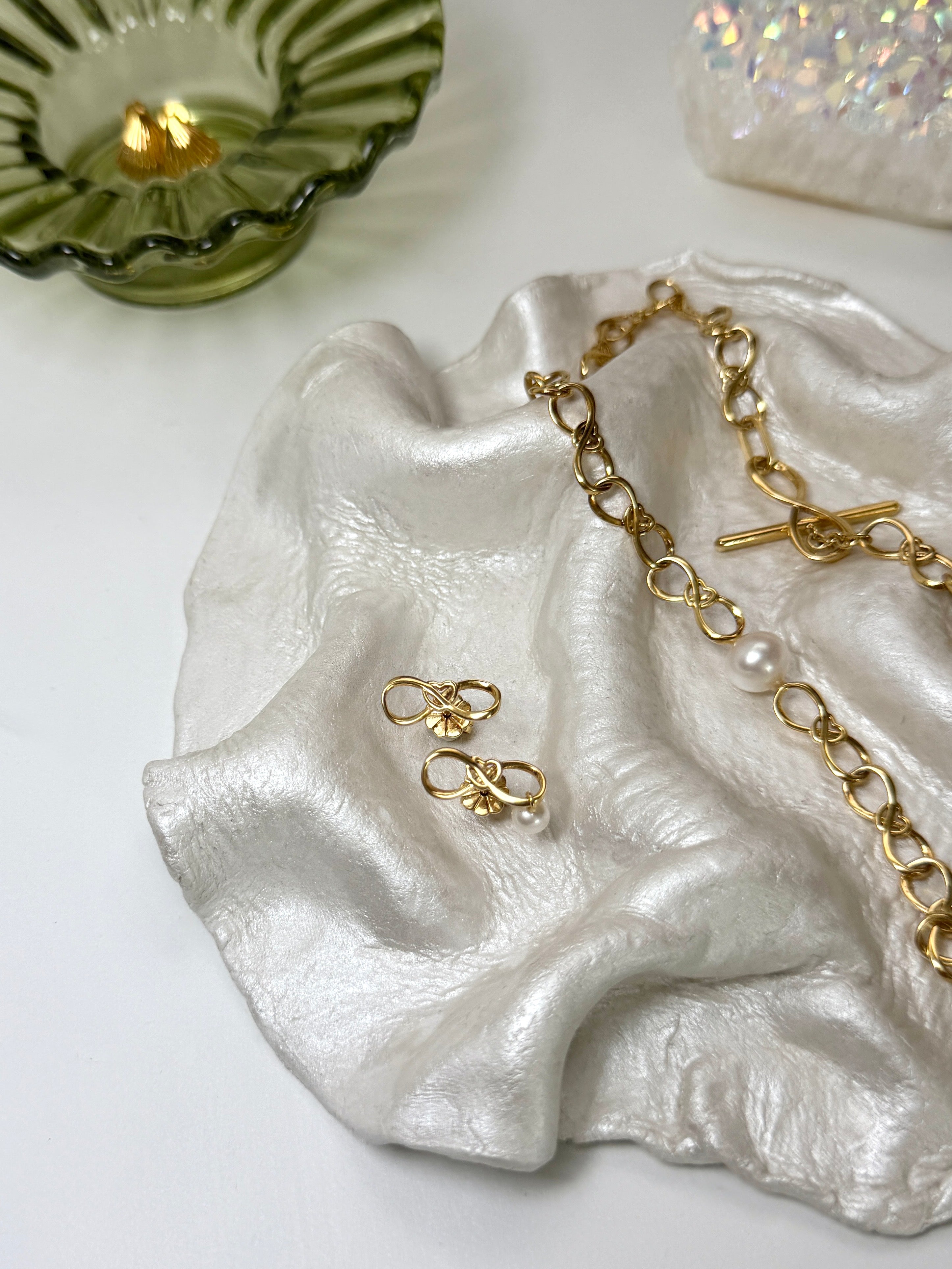 Infinity of love Yellow Gold Necklace